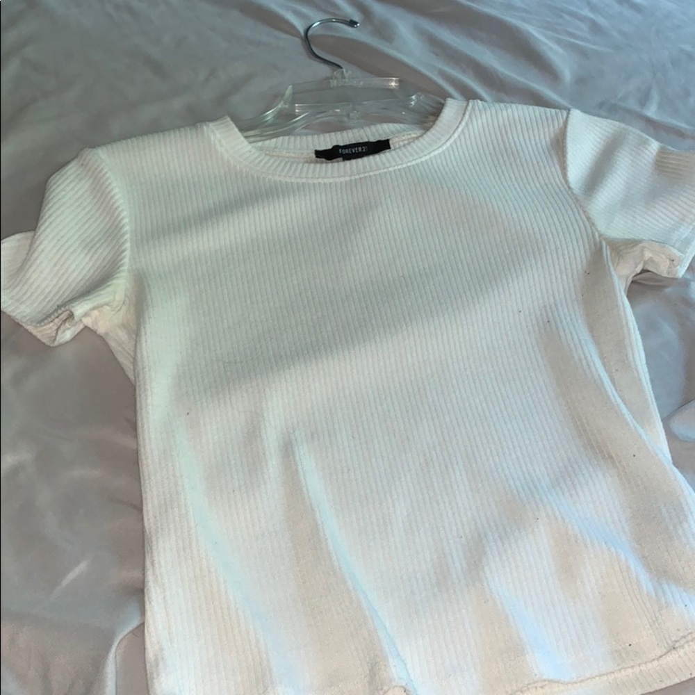 White crop top